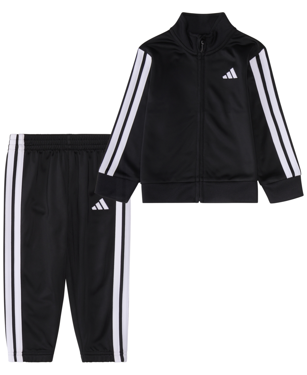Adidas Originals Baby Boys 2-piece Long Sleeve Track Jacket And Pants Set In Black