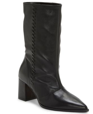 Vince Camuto - Women's Lorrys Block-Heel Pointed-Toe Slouchy Booties