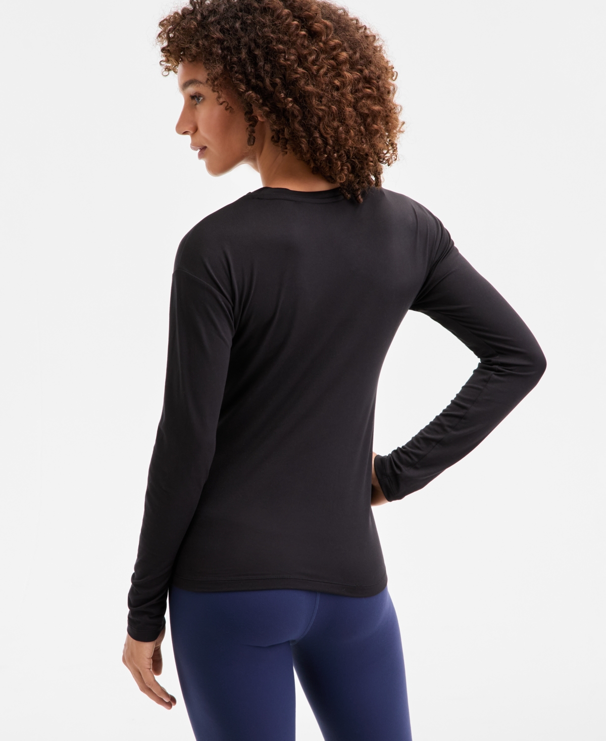 Id Ideology Women's Relaxed Side-Ruched Top, Macy's Exclusive