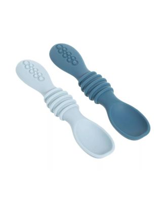Toddler Silicone Spoons Led Weaning 4-Pack, First Stage Feeding Spoon Set Gum Friendly BPA Lead Phthalate and Plastic Free