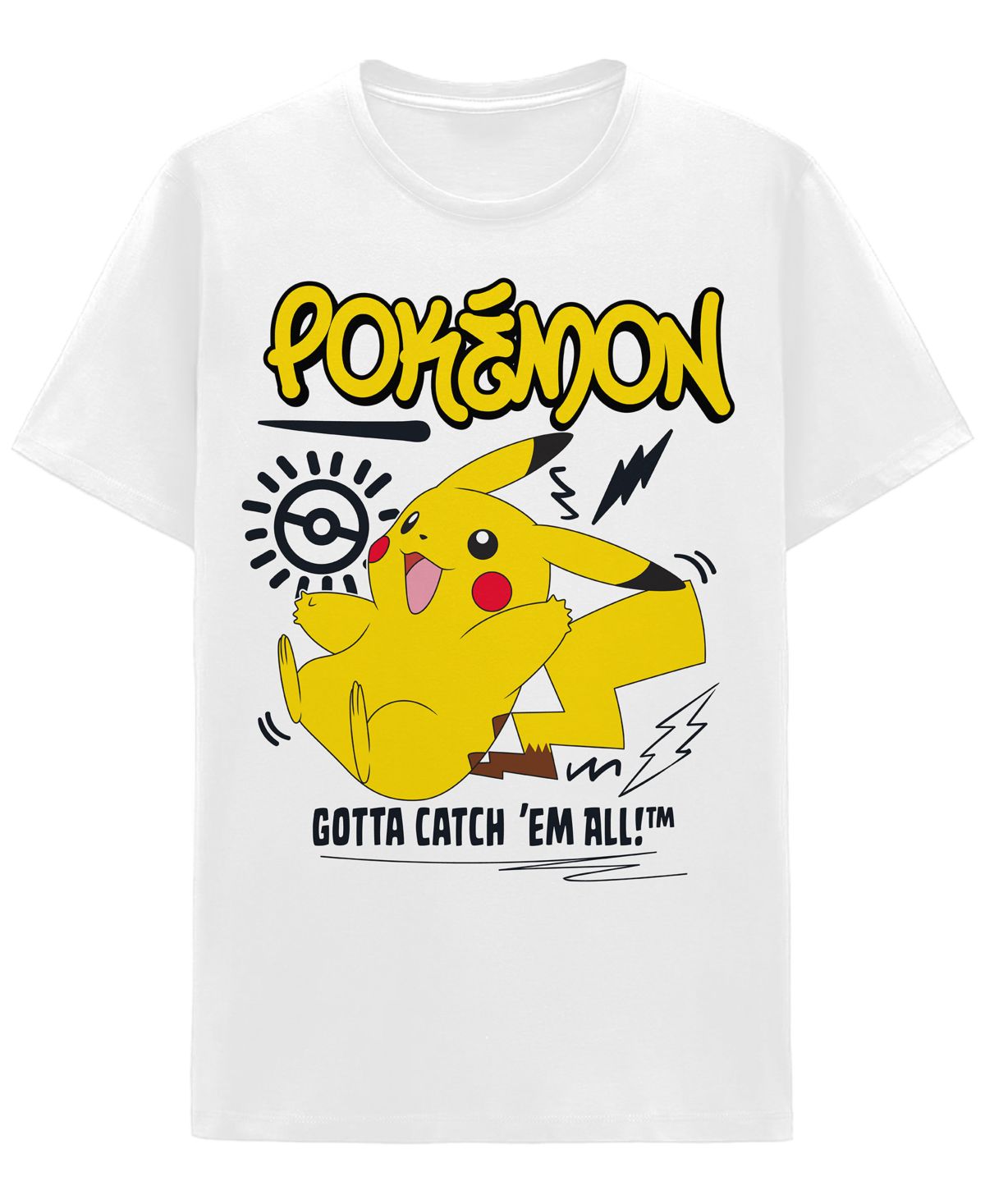 Мужская футболка с коротким рукавом и рисунком Покемона Пикачу