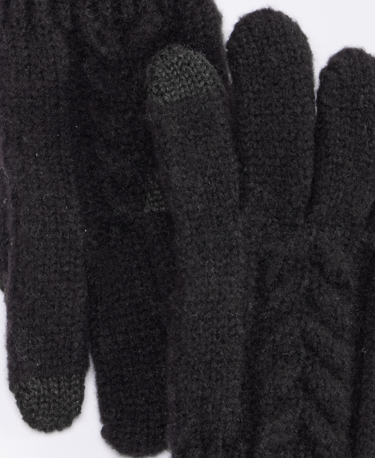 Style & Co Women's Cable Knit Gloves, Macy's Exclusive In Black