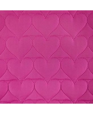 Toddler/Child Girls Pink Quilted Heart Hooded Jacket