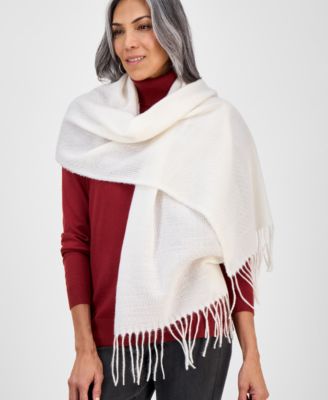 Women's Solid Patchwork Weave Wrap, Macy's Exclusive 