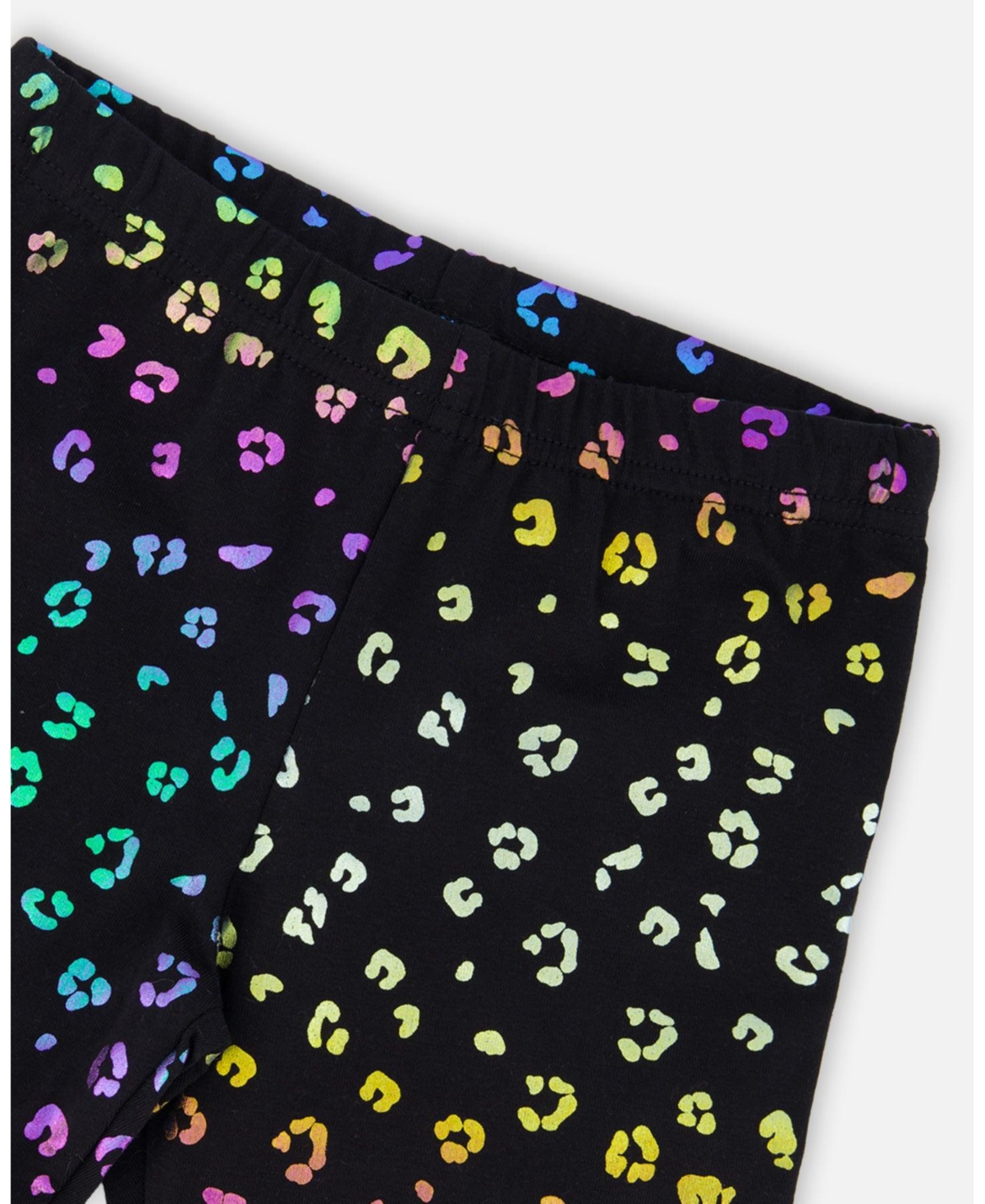 Deux par Girl Stretch Jersey Leggings Multicolor Leopard Print