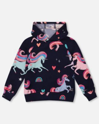 Toddler Macaron Multicolor Hoodie Sweatsuit 2 Pieces Set