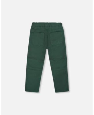 Toddler Boys Twill Jogger Pants with Patch Pockets Forest Green - Toddler|Child