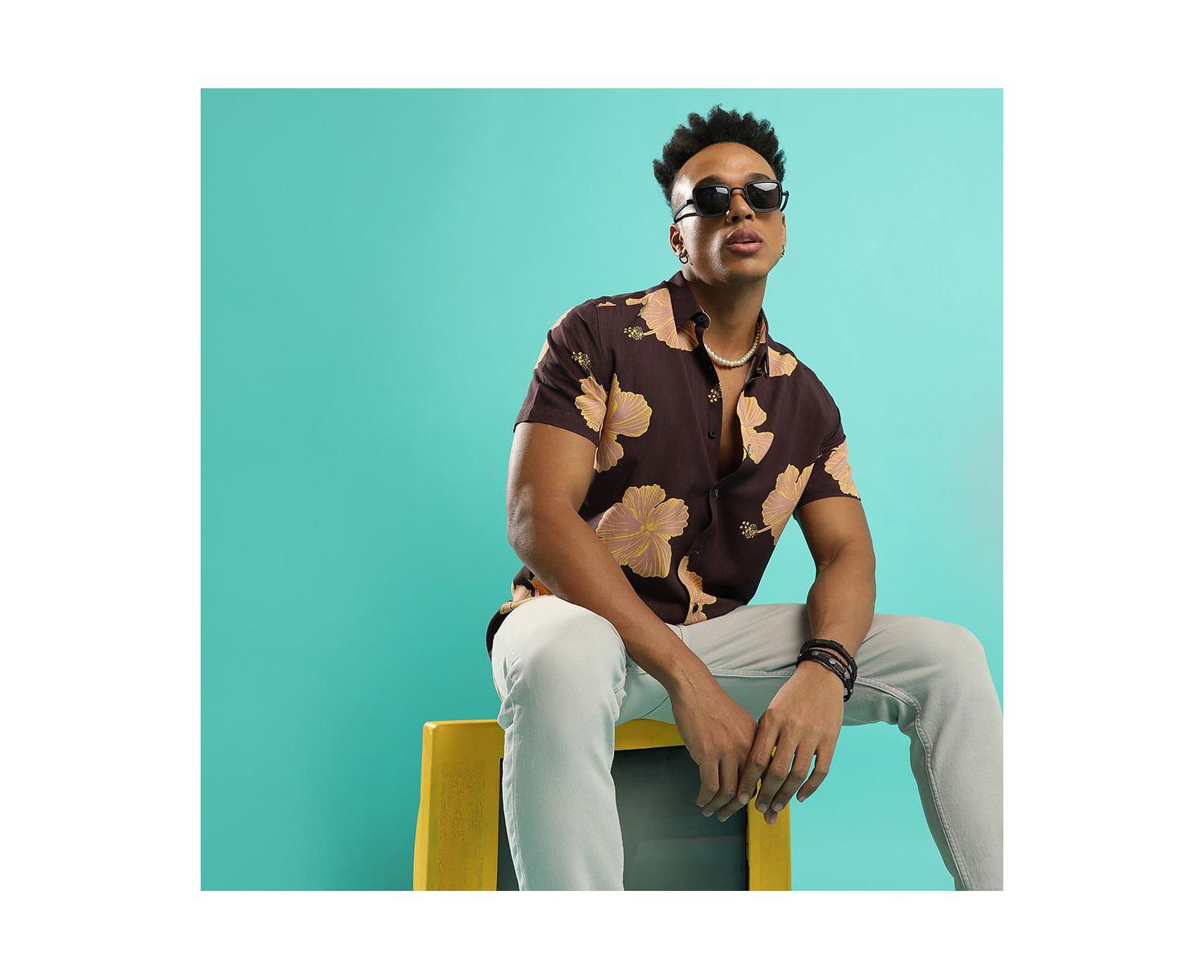 Men's Hibiscus Print Shirt