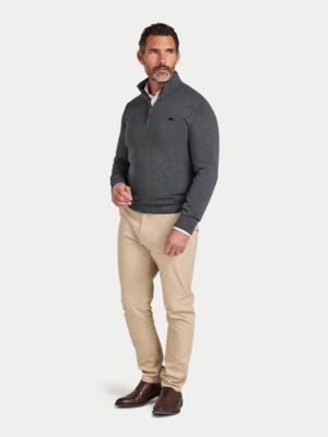 Men's Quarter Zip Cotton/Cashmere Knit