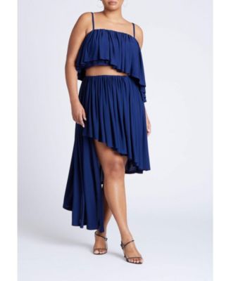 Women's Plus Size Ruffled Bandeau Top