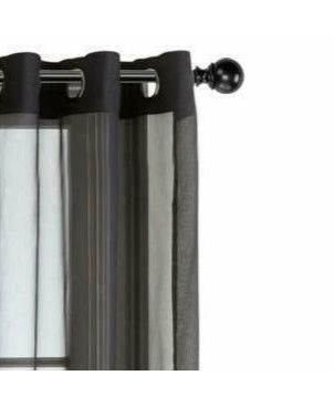 Basic Home Grommet Top Sheer Single Window Curtain - 52 in. W x 84 in. L, Spice