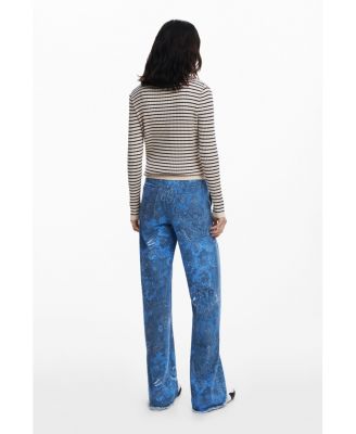 Women's Paisley twill trousers