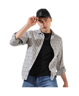 Men's Multicolour Checkered Regular Fit Casual Shirt