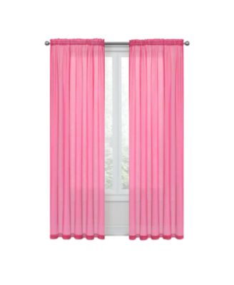 Basic 2 Pack Sheer Voile Home Window Curtains - 52 in. W x 84 in. L