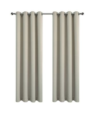 100% Hotel Blackout Thermal Insulated Grommet Curtains (2 Pack)