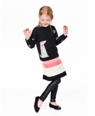 Big Girls Shiny Stretch Jersey Leggings Black