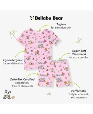 Unisex Mermaid Lagoon Kids 2-Piece Short Sleeve & Shorts Pajama Set