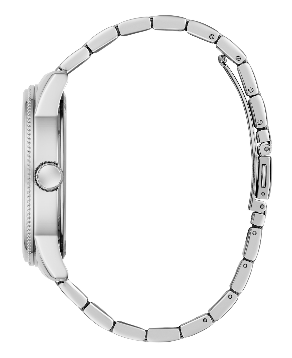 Guess Men's Silver Tone Multi-function Watch, 44mm In Silver