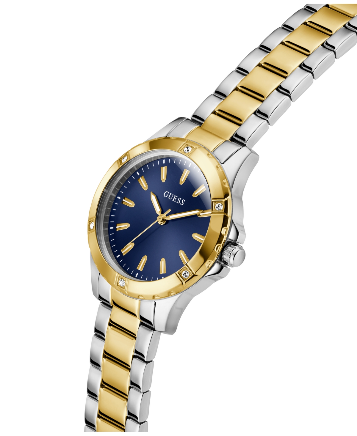 Guess Women's Two-tone Analog Watch, 35mm In Gold