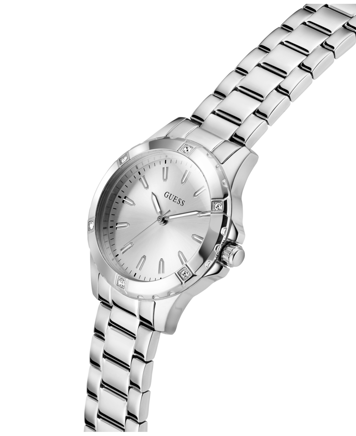 Guess Women's Silver Tone Analog Watch, 35mm In Gray