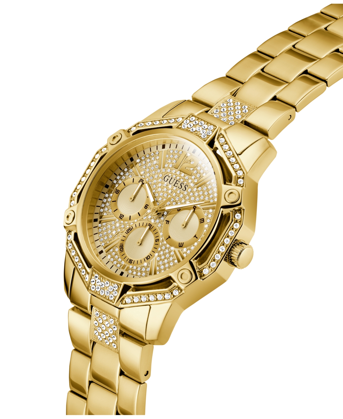 Guess Men's Gold Tone Multi-function Watch, 46mm