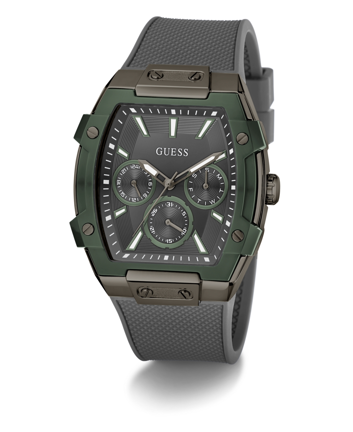 Guess Men's Grey Gunmetal Multi-function Watch, 44mm In Gray