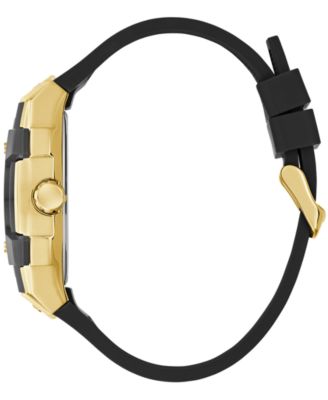 Men's Black Gold Tone Multi-function Watch, 44mm