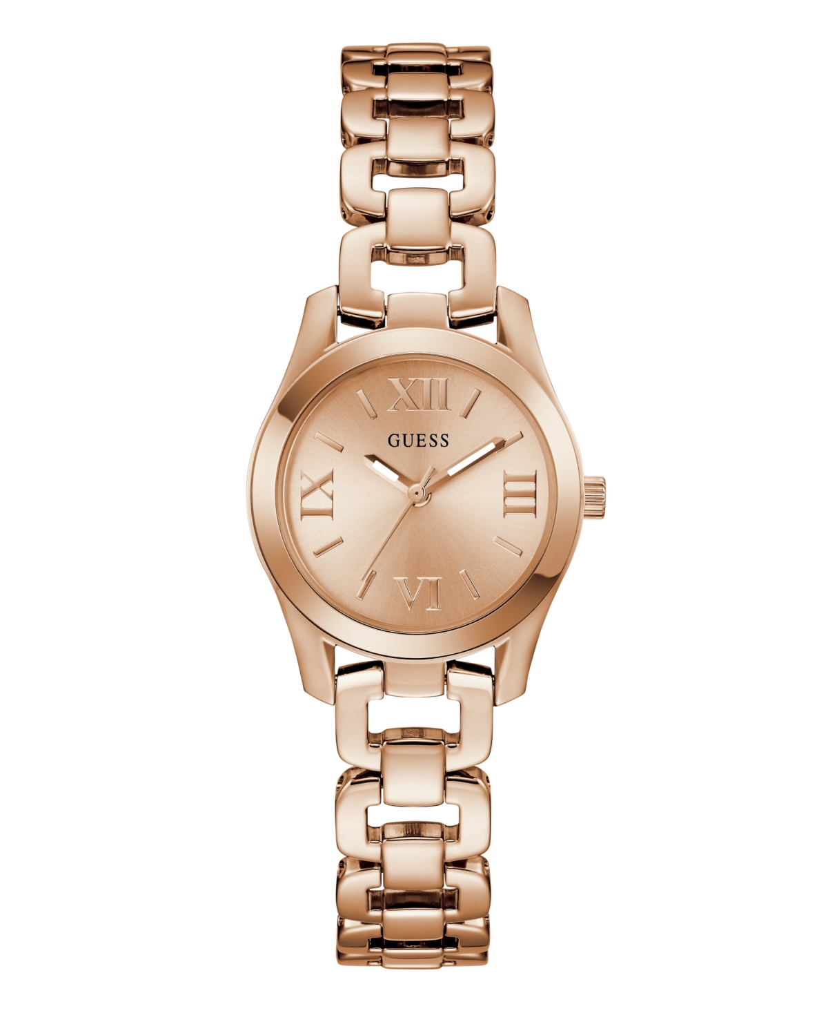 Guess Women's Rose Gold Tone Analog Watch, 28mm In Gold