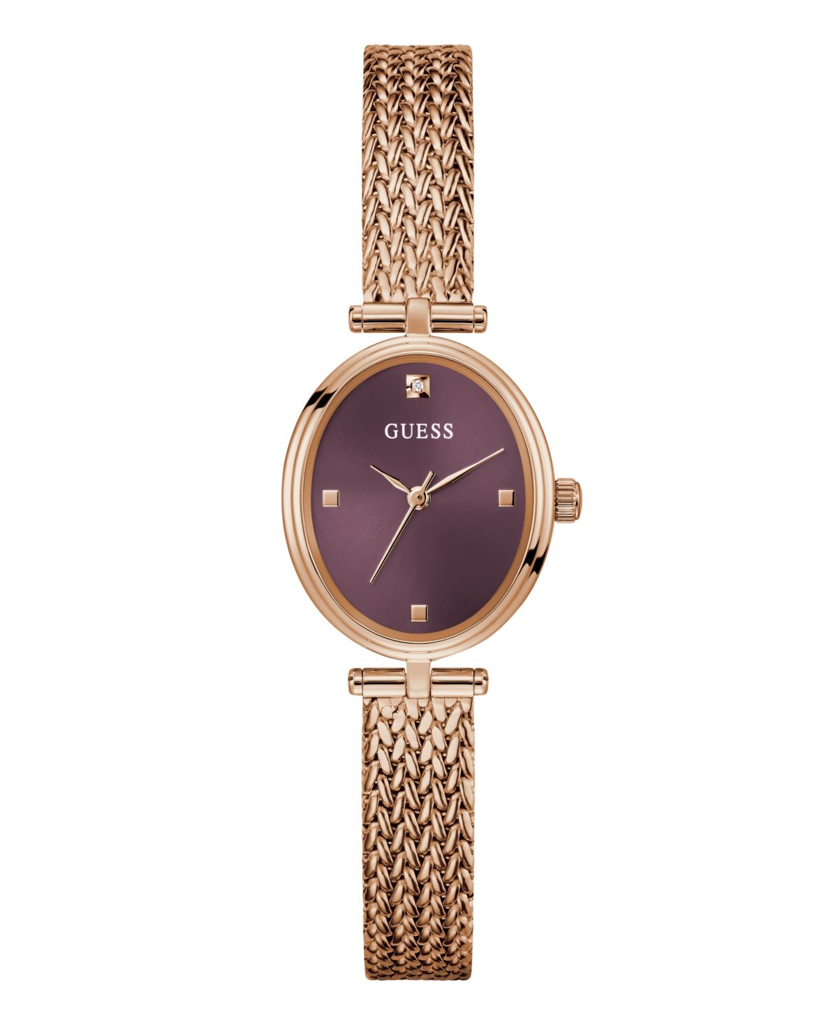 Женские аналоговые часы из розового золота, 24 мм