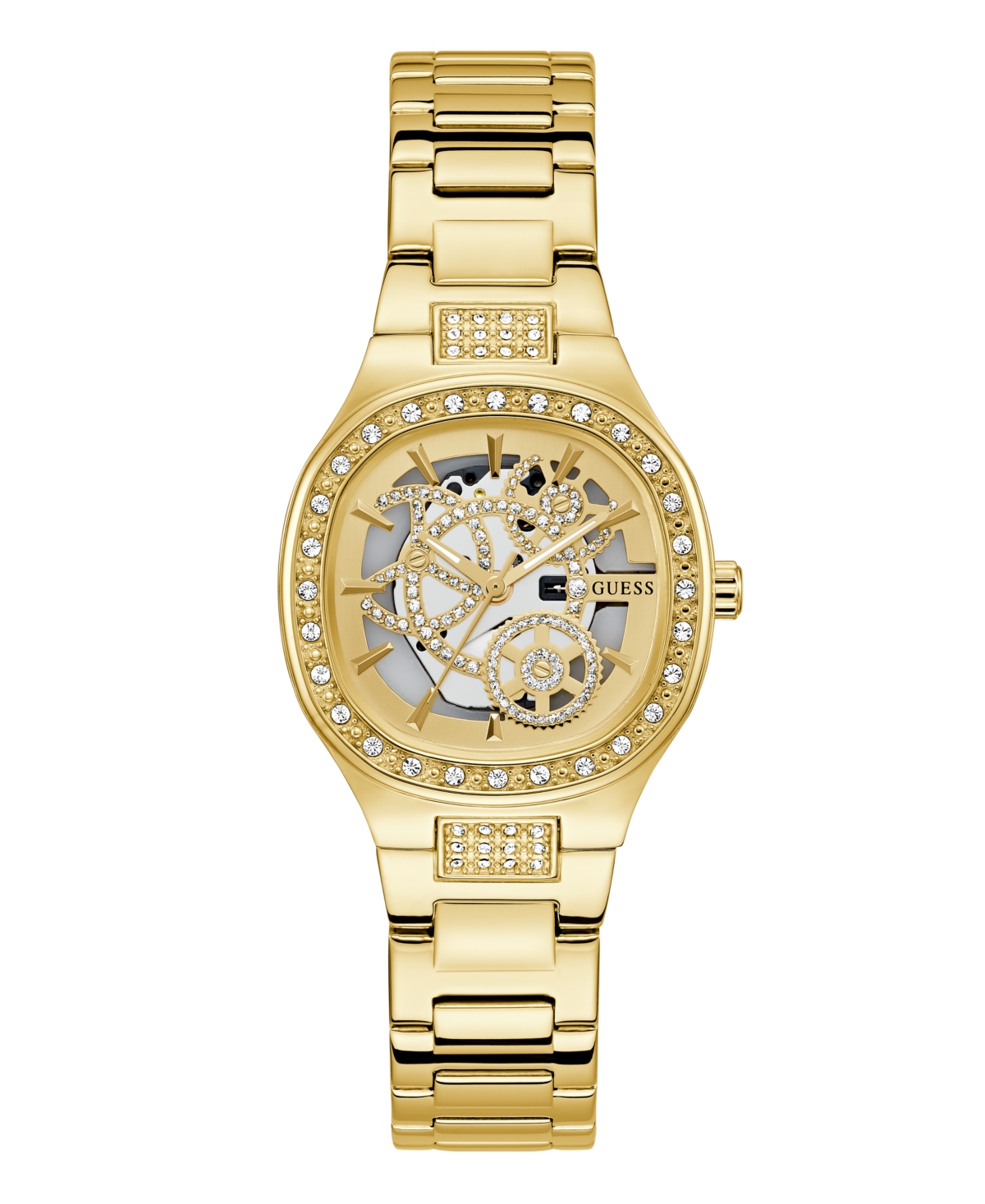 Guess Women's Gold Tone Analog Watch, 32mm In Gold