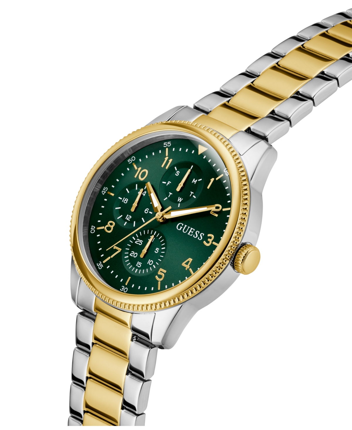 Guess Men's Two-tone Multi-function Watch, 44mm In Multi