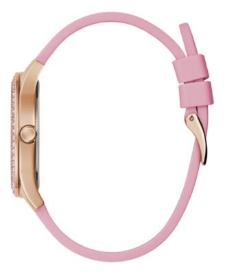 Women's Analog Pink Silicone Watch 38mm