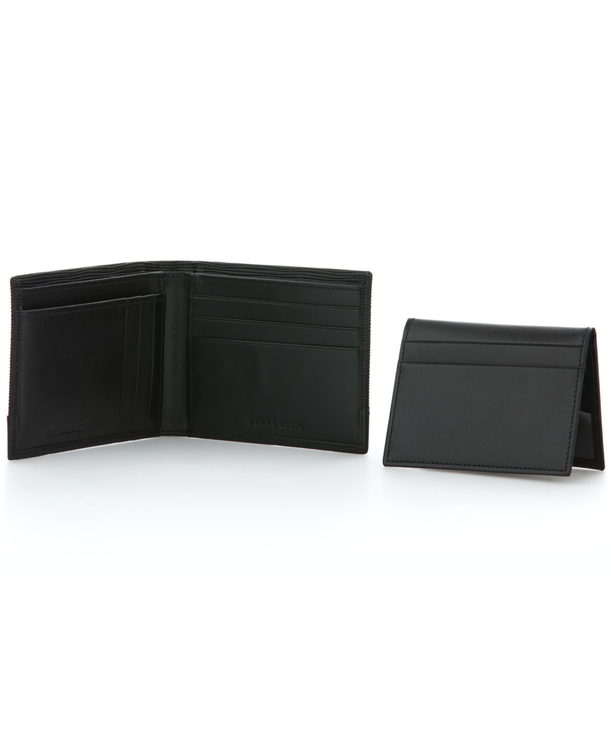 Perry Ellis Portfolio Men's Leather Passcase Wallet In Black