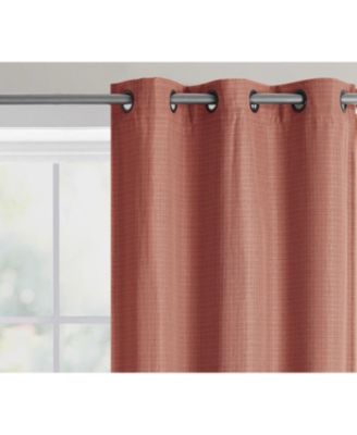 Modern Living 2 Pack Textured Woven Light Filtering Grommet Top Window Curtain Panels - in. Long