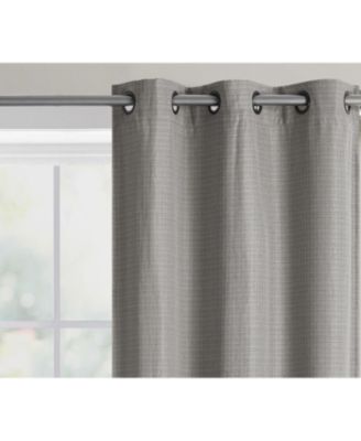 Modern Living 2 Pack Textured Woven Light Filtering Grommet Top Window Curtain Panels - in. Long