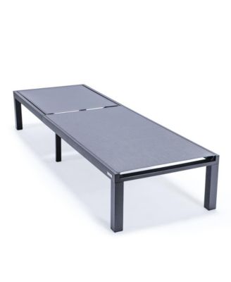 Marlin Patio Chaise Lounge Chair With Black Aluminum Frame, Set of 2