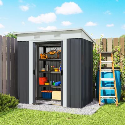 5.7&#39; x 3.6&#39; Metal Storage Shed, 2 Air Vents,