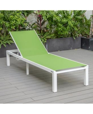 Marlin Patio Chaise Lounge Chair With White Aluminum Frame