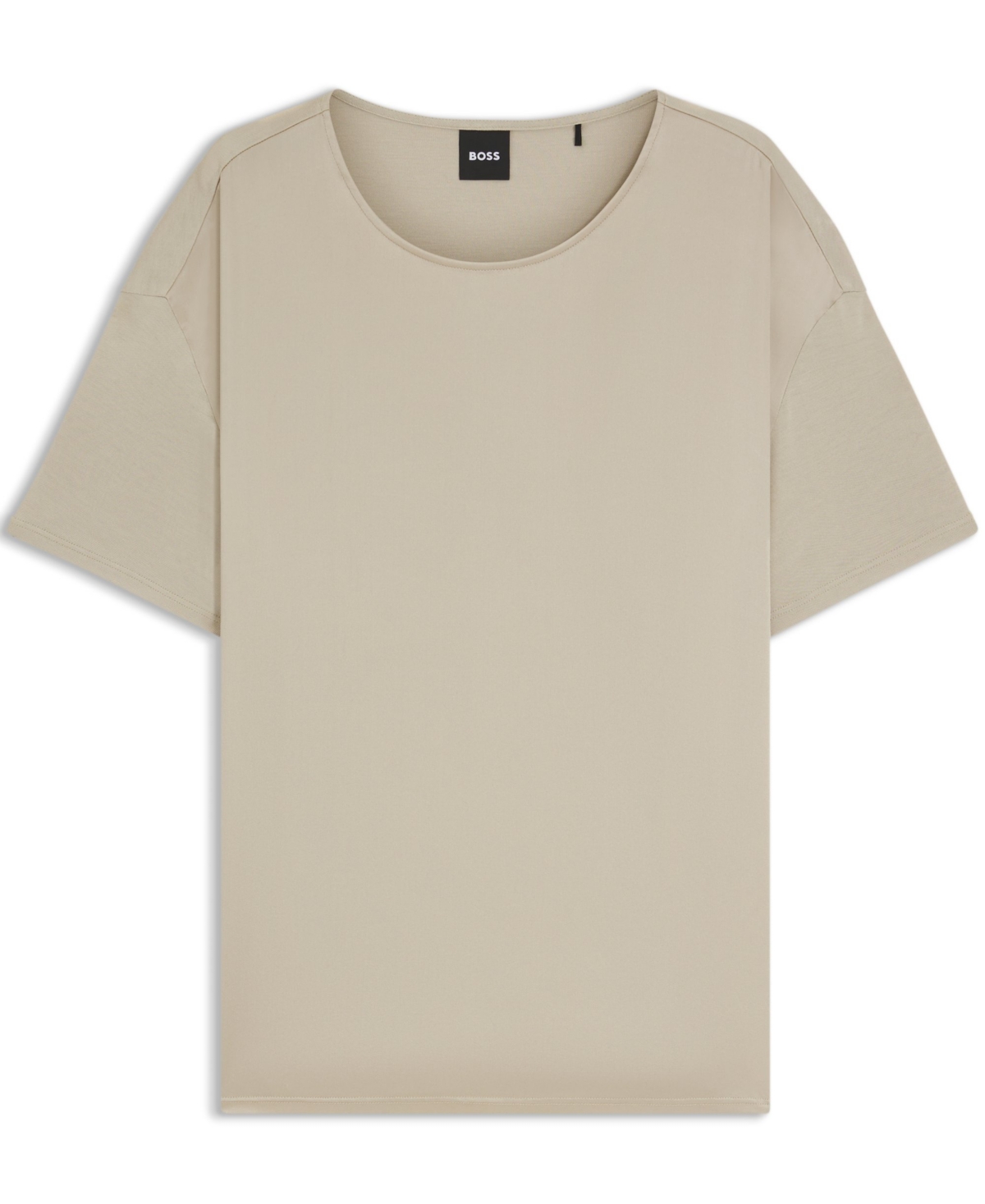 Hugo Boss Boss By  Women's Regular-fit Stretch-silk Front T-shirt In Neutral