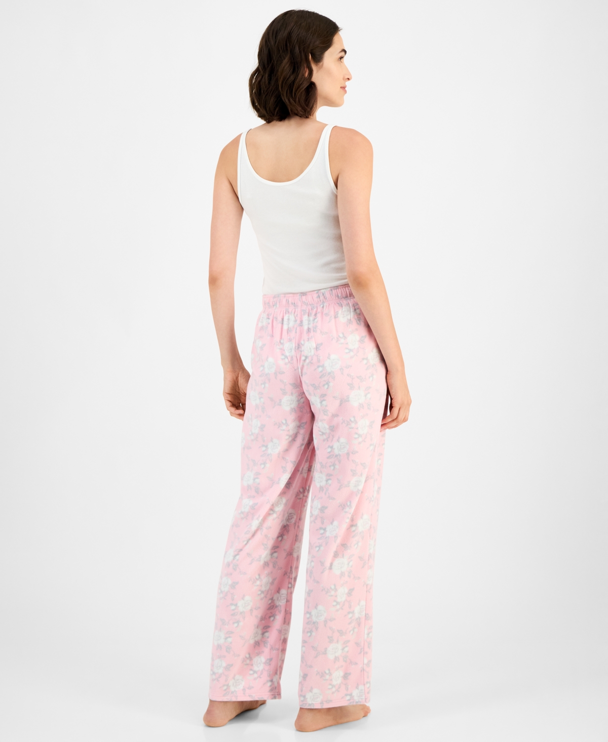 Charter Club Women's Printed Fleece Pajama Pants, Created For Macy's In Multi