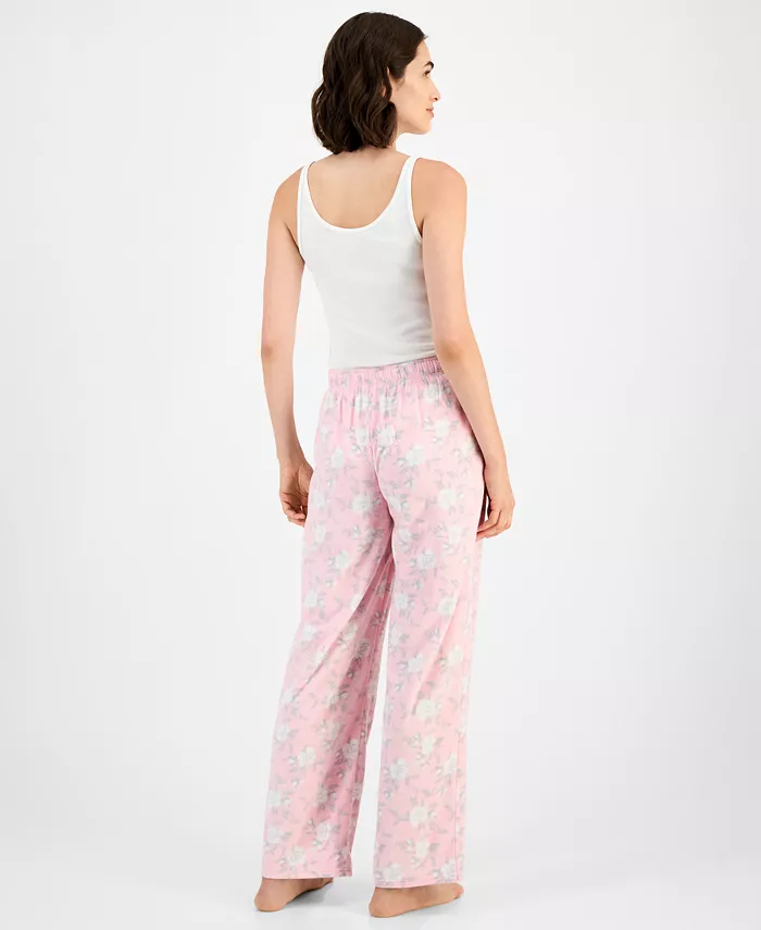 Women's Printed Fleece Pajama Pants - thumbnail 2