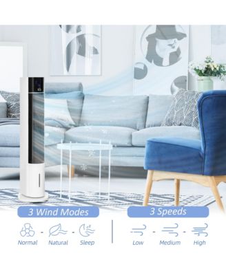 Bladeless Air Cooler, Evaporative Oscillating Tower Fan Humidifier Unit