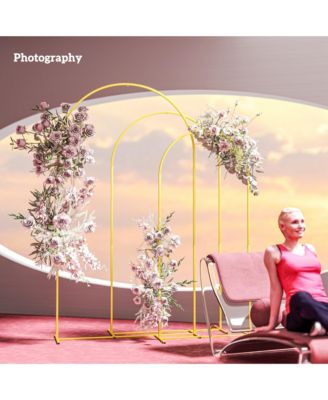 Metal Arch Backdrop Sd Set of 3, 7/6.5/6 ft Wedding Arch Frame