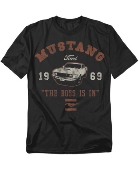 Мужская футболка Mustang The Boss Is In, цвет: Чёрный