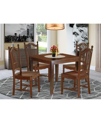 5 piece wood Classy Mahogany Finish Dining Room Set