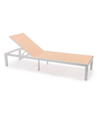 Marlin Patio Chaise Lounge Chair With White Aluminum Frame