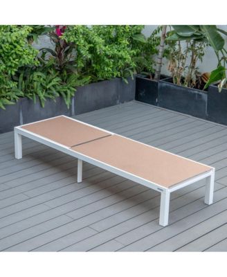 Marlin Patio Chaise Lounge Chair With White Aluminum Frame