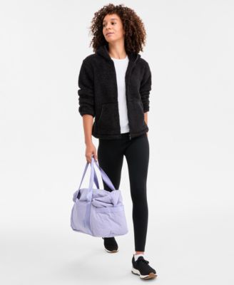 Women's Relaxed Hooded Sherpa Long-Sleeve Jacket, Macy's Exclusive 