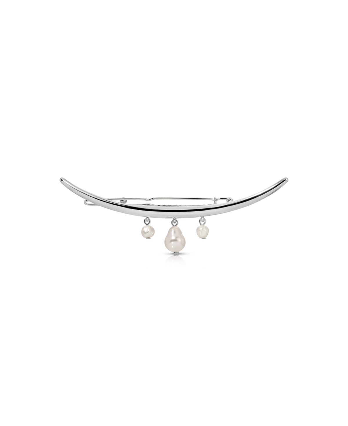 Ettika Imitation Pearl Mermaid Barrette In Silver