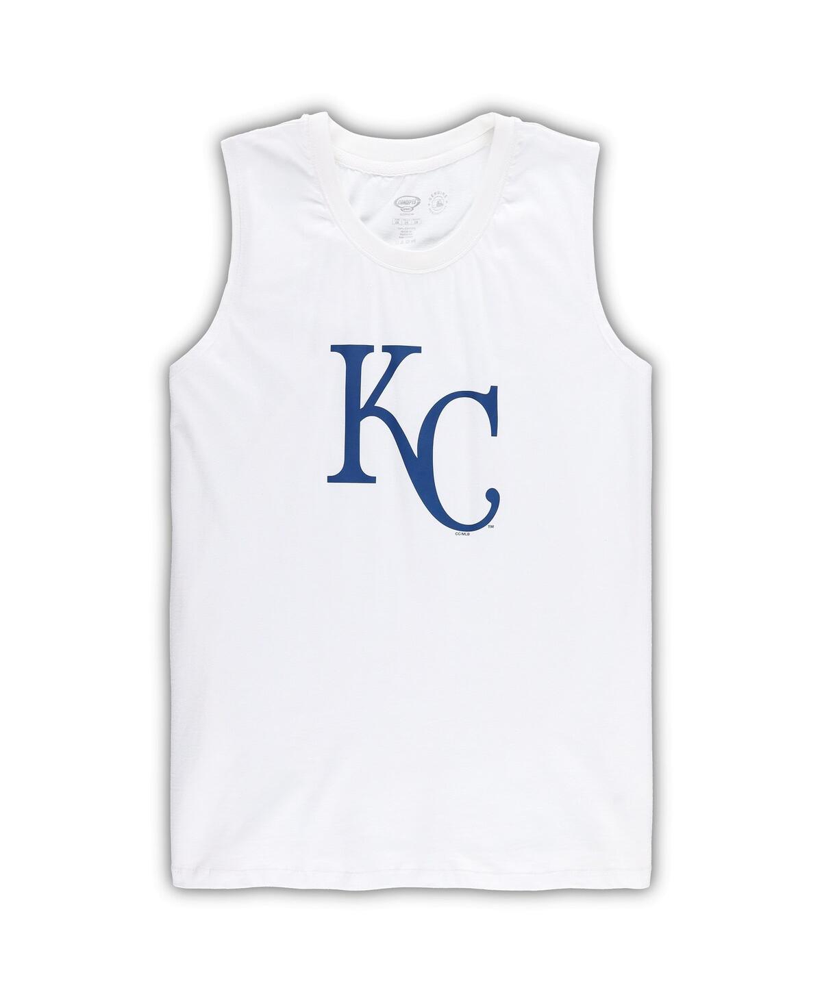 Concepts Sport Women's 2-piece White/royal Kansas City Royals Plus Size Tank Top And Shorts Sleep Set In Multi
